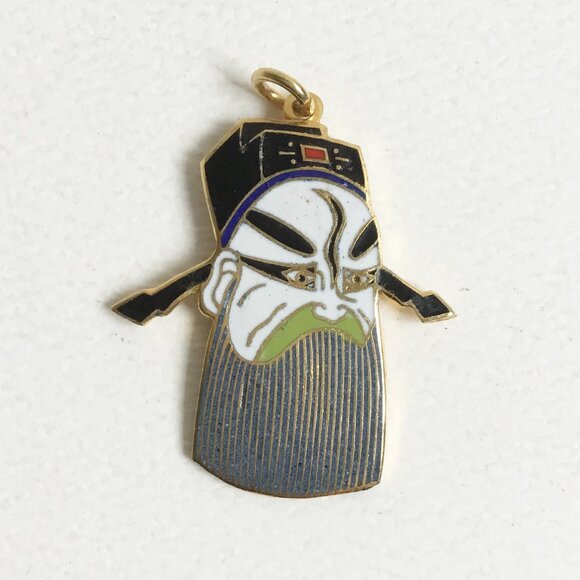 Vintage Cloisonne Chinese Asian Opera Mask Pendant Buyer's Choice - Picture 5 of 7